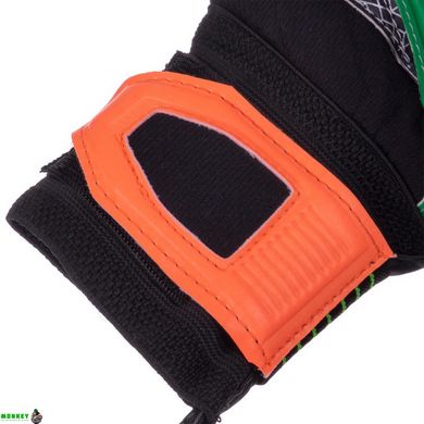 Перчатки вратарские SOCCERMAX GK-001 размер 8-10 салатовый-оранжевый