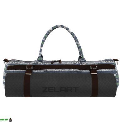 Сумка для йога килимка KINDFOLK Yoga bag SP-Sport FI-6969-6 сірий-синій