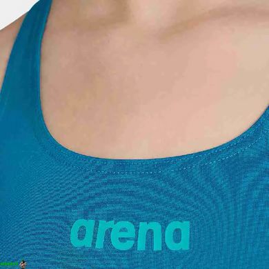 Купальник закрытый для девочек Arena TEAM SWIMSUIT SWIM PRO SOLID голубой Дет 128см