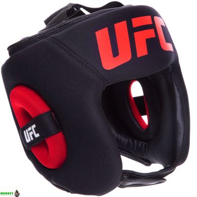 Шолом боксерський з повним захистом шкіряний UFC PRO UHK-75061 L-XL чорний