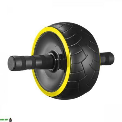 Ролик (гімнастичне колесо) для преса 4FIZJO Ab Wheel XL Black/Yellow (P-5907739314444)