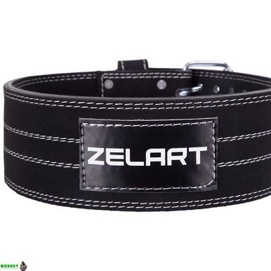 Пояс атлетический кожаный ZELART SB-165150 ширина-10см размер-XS-XXL черный