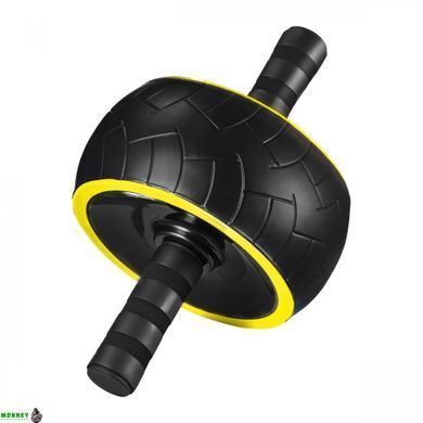 Ролик (гімнастичне колесо) для преса 4FIZJO Ab Wheel XL Black/Yellow (P-5907739314444)