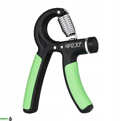 Эспандер кистевой пружинный с регулируемой нагрузкой 4FIZJO 10-40 кг 4FJ0253 Black/Green