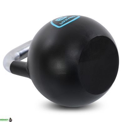 Гиря сталева забарвлена ​​з хромованою ручкою LiveUp LP8042-6 6кг чорний