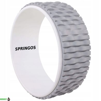 Колесо для йоги та фітнесу Springos Dharma FA0205 Grey/White