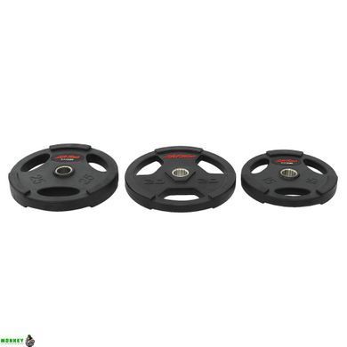 Диски для штанги обгумовані LIFE FITNESS SC-80154B-15 51мм 15кг чорний