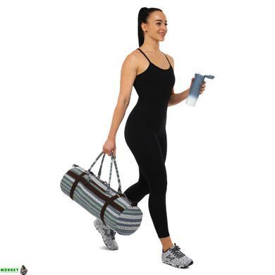 Сумка для йога килимка KINDFOLK Yoga bag SP-Sport FI-6969-6 сірий-синій