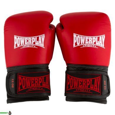 Боксерські рукавиці PowerPlay 3015 Червоні [натуральна шкіра] 10 унцій