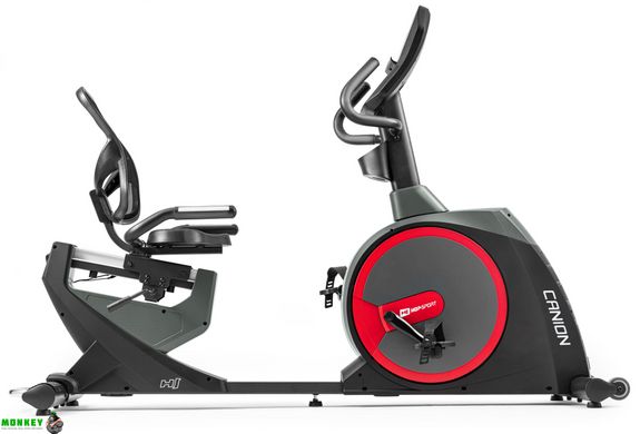 Горизонтальный велотренажер Hop-Sport HS-300L Canion с телеметрическим поясом + мат под тренажер