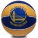 Мяч баскетбольный резиновый SPALDING NBA Team WARRIORS 83304Z №7 синий-желтый