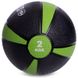 М'яч медичний медбол Zelart Medicine Ball FI-5122-2 2кг чорний-зелений