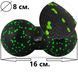Массажный мяч двойной PowerPlay PP-4352 Epp foam peanut ball (d8*16cm.) Черно/Зеленый