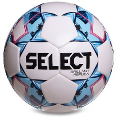 М'яч футбольний №5 SELECT BRILLANT REPLICA (білий-блакитний)