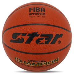 Мяч баскетбольный PU №7 STAR CHAMPION FIBA BB317 (PU, бутил, оранжевый)