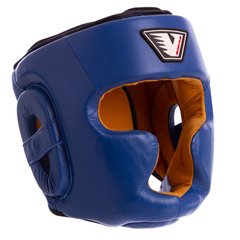 Шлем боксерский с полной защитой кожаный VELO VL-8193 M-XL цвета в ассортименте