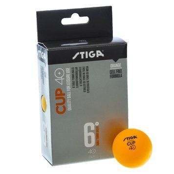 Набор мячей для настольного тенниса STIGA CUP 40+ SGA-1110-25 Оранжевый 6шт
