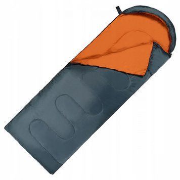 Спальний мішок (спальник) ковдра SportVida SV-CC0065 +2 ...+21&deg;C R Navy Green/Orange