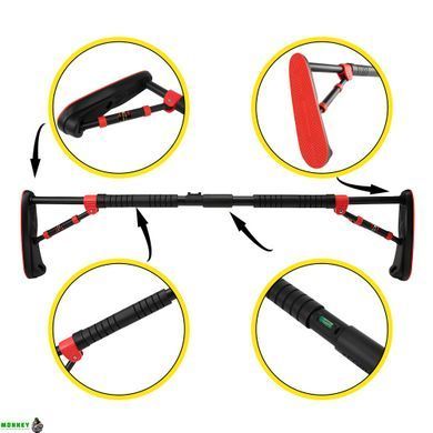 Турник раздвижной Cornix Elite 100-140 см XR-0291 Black/Red