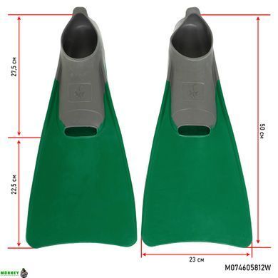 Ласты с закрытой пяткой MadWave M074605812W размер 46-48 зеленый