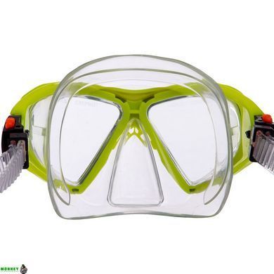 Маска для плавания подростковая Zelart M258-PVC Желтый-серый 10-16 лет