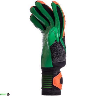 Перчатки вратарские SOCCERMAX GK-001 9 размер салатовый-оранжевый