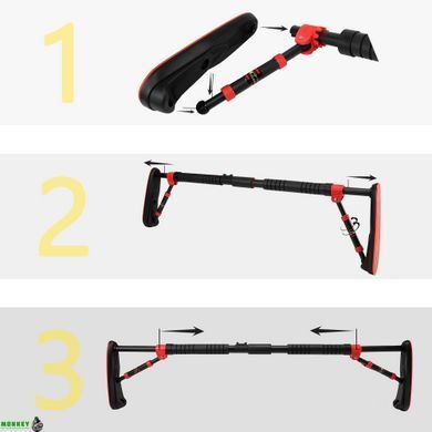 Турник раздвижной Cornix Elite 100-140 см XR-0291 Black/Red