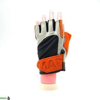 Рукавички для фітнесу MadMax MFG-850 Crazy Grey/Orange L