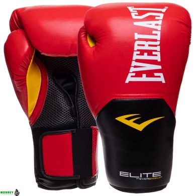 Перчатки боксерские EVERLAST PRO STYLE ELITE P00001200 16 унций красный-черный