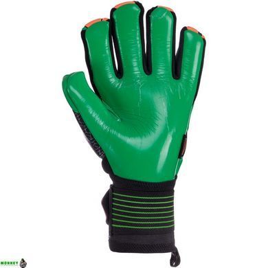 Перчатки вратарские SOCCERMAX GK-001 9 размер салатовый-оранжевый