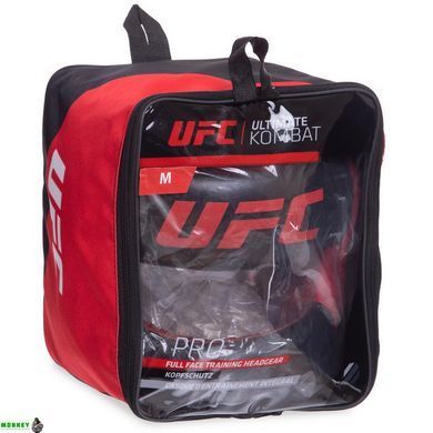 Шолом боксерський з бампером шкіряний UFC PRO UHK-75062 S чорний