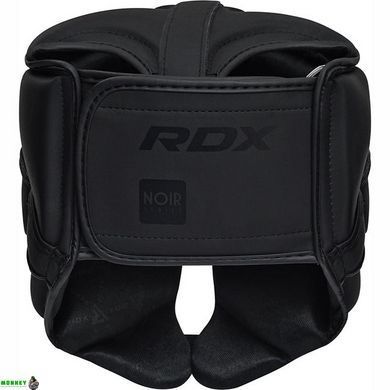 Боксерский шлем RDX T15 Noir Cheek Protector Matte Black L (капа в комплекте)