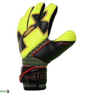 Перчатки вратарские с защитными вставками на пальцы UAR FB-883 Черный 9 (PVC)