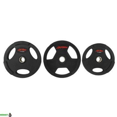 Диски для штанги обгумовані LIFE FITNESS SC-80154B-20 51мм 20кг чорний