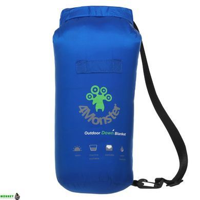 Туристична ковдра PUFFY DOWN BLANKET 4Monster C-BKR-203 Синій (Нейлон 820D380T, качиний пух, покриття W, R водонепроник., р-р 137x203см, t -20 до 0)