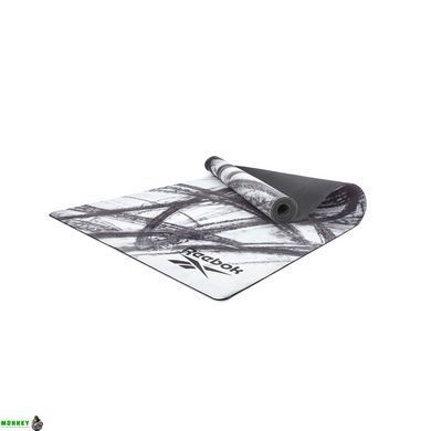 Килимок для фітнесу Reebok Natural Rubber Yoga Mat білий, сірий, мрамор Уні 183 х 61 х 0,32 см