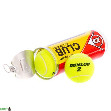 Мяч для большого тенниса DUNLOP CLUB 603110 3шт салатовый