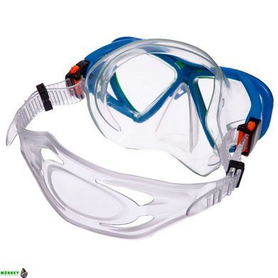 Маска для плавания подростковая Zelart M258-PVC Желтый-серый 10-16 лет