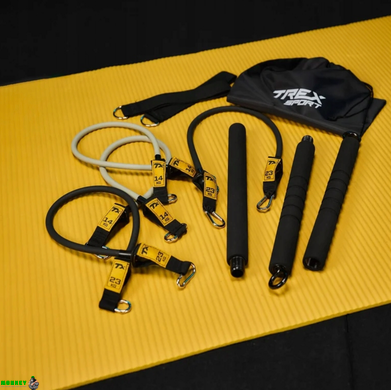 Палиця гімнастична з еспандерами Trex Sport TX-023TS 14-74кг