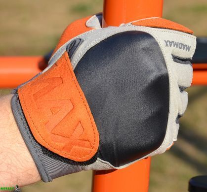Рукавички для фітнесу MadMax MFG-850 Crazy Grey/Orange L