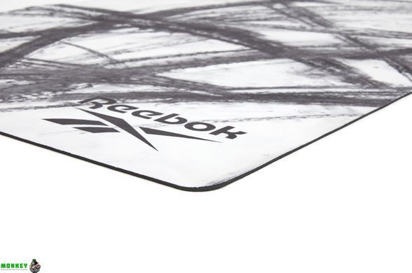 Килимок для фітнесу Reebok Natural Rubber Yoga Mat білий, сірий, мрамор Уні 183 х 61 х 0,32 см