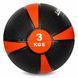 М'яч медичний медбол Zelart Medicine Ball FI-5122-3 3кг чорний-червоний