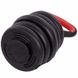 Набір гантелей зі штангою та гирей 3в1 багатофункціональний SP-Sport LN-1100-30 вага 30кг чорний-червоний