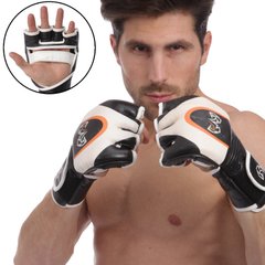 Перчатки для смешанных единоборств MMA кожаные RIV MA-3305 S-XL цвета в ассортименте