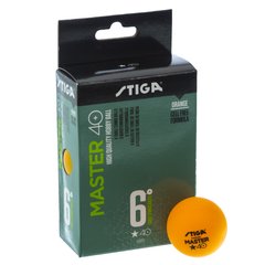 Набор мячей для настольного тенниса 6 штук STIGA SGA-1112230306 MASTER 1* (ABS, d-40мм, цвета в ассортименте)