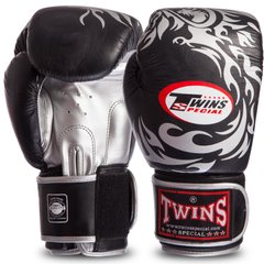Перчатки боксерские кожаные на липучке TWINS-DRAGON-Rep (р-р 10-16oz) 0270-S
