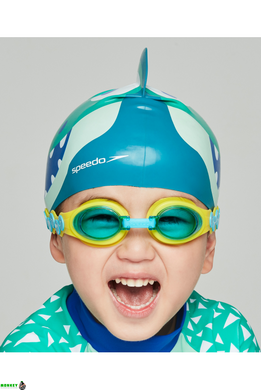 Шапка для плавания Speedo CROC PRT CHARACTER CAP IU зеленый детский OSFM