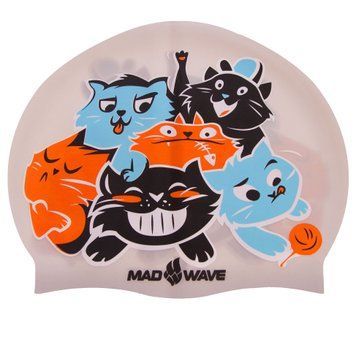 Шапочка для плавания детская CATS M057810 Серебряный