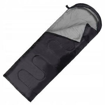 Спальний мішок (спальник) ковдра SportVida SV-CC0062 +2 ...+21&deg;C R Black/Grey