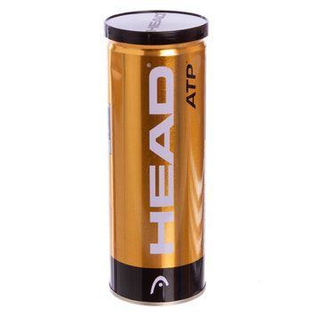 Мяч для большого тенниса HEAD ATP METAL CAN 570303 3шт салатовый